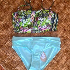 Prana Turqouise Blue Bikini Swim Bottom